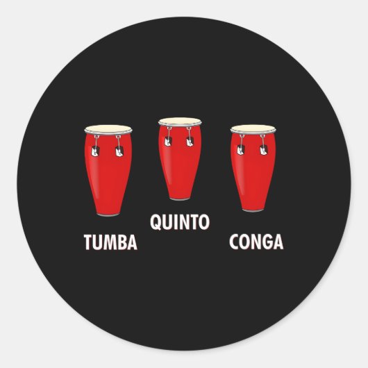 Conga Quinto Tumba Ronde Sticker (Voorkant)
