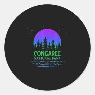 Congaree nationaal park kleurrijke verloop souveni ronde sticker