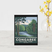 Congaree National Park Camping Wandelen Mannen Kaart (Gele Bloem)