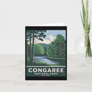 Congaree National Park Camping Wandelen Mannen Kaart