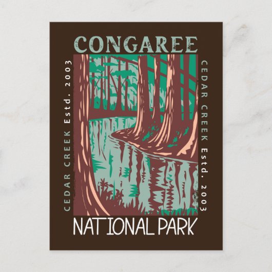 Congaree National Park Cedar Creek  Briefkaart (Voorkant)
