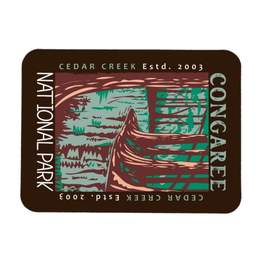 Congaree National Park Cedar Creek  Magneet (Horizontaal)