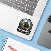 Congaree National Park Eagle Embleem Sticker (Laptop met iPhone)