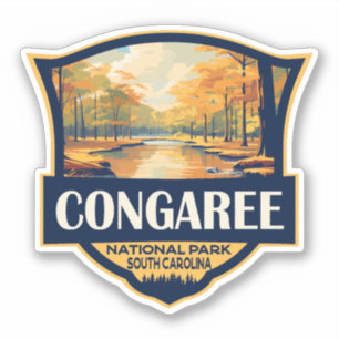 Congaree National Park Illustration Travel Sticker