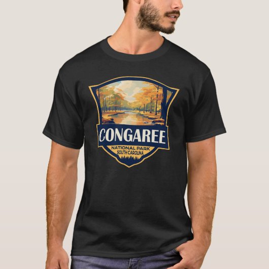 Congaree National Park Illustration Travel  T-shirt (Voorkant)