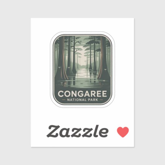 Congaree National Park Moerasbos Badge Sticker (Vel)