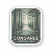 Congaree National Park Moerasbos Badge Sticker (Voorkant)