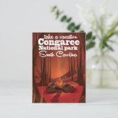 Congaree National Park-reisposter Briefkaart (Staand voorkant)