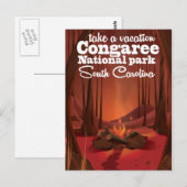 Congaree National Park-reisposter Briefkaart (Voorkant / Achterkant)