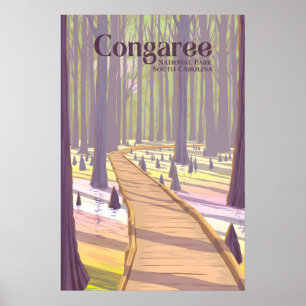 Congaree National Park Reisposter Poster
