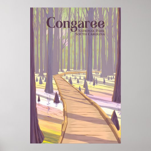 Congaree National Park Reisposter Poster (Voorkant)