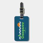 Congaree National Park Retro Bagagelabel (Voorkant verticaal)