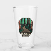 Congaree National Park Retro Emblem Glas (Voorkant)