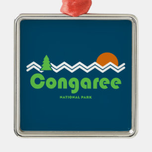 Congaree National Park Retro Metalen Ornament