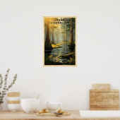 Congaree National Park Retro Poster (Keuken)