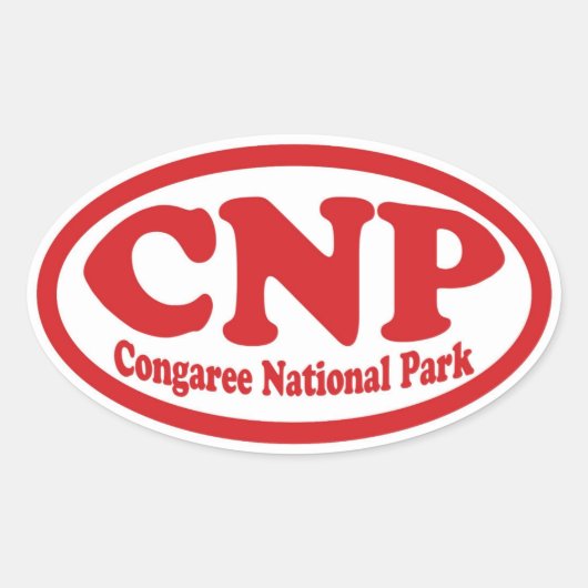 Congaree National Park rode ovale sticker (Voorkant)