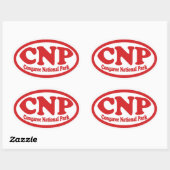 Congaree National Park rode ovale sticker (Vel)