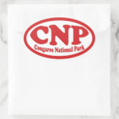 Congaree National Park rode ovale sticker (Tas)