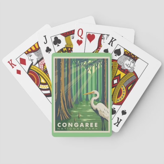 Congaree National Park SC Playing Cards Pokerkaarten (Achterkant)