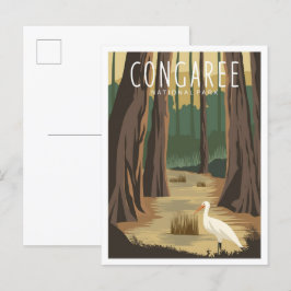 Congaree National Park South Carolina Illustratie Briefkaart