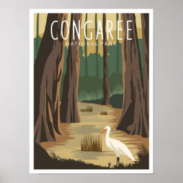 Congaree National Park South Carolina Illustratie Poster