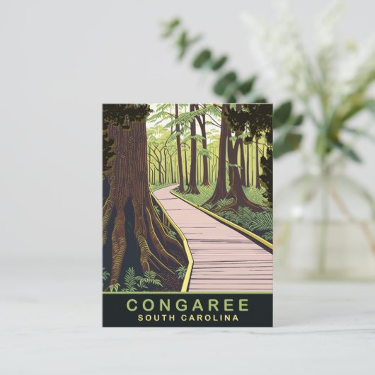 Congaree National Park South Carolina, reizen Briefkaart (Staand voorkant)