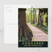 Congaree National Park South Carolina, reizen Briefkaart (Voorkant / Achterkant)