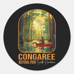 Congaree National Park South Carolina Wandelen Ronde Sticker