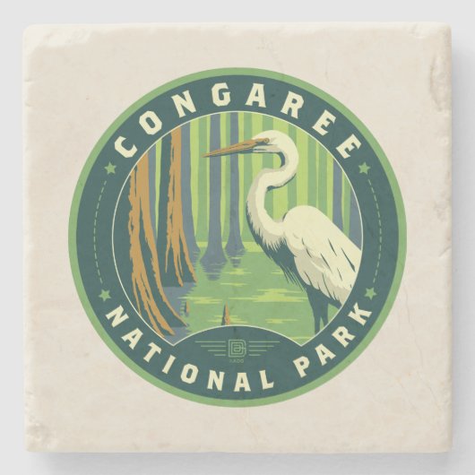 Congaree National Park Stenen Onderzetter (Voorkant)