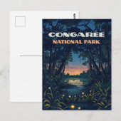 Congaree National Park Swamp South Carolina Retro Briefkaart (Voorkant / Achterkant)