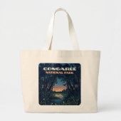 Congaree National Park Swamp South Carolina Retro Grote Tote Bag (Voorkant)