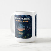Congaree National Park Swamp South Carolina Retro Koffiemok (Voorkant links)