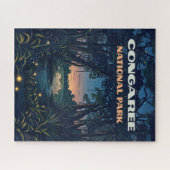 Congaree National Park Swamp South Carolina Retro Legpuzzel (Horizontaal)