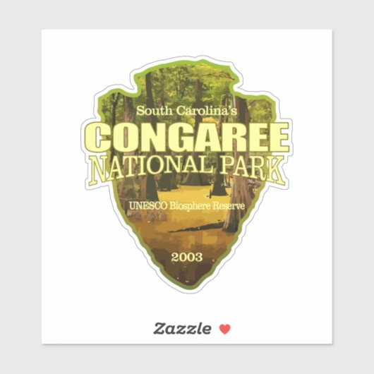 Congaree NP (pijlpunt) Sticker (Vel)