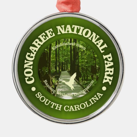 Congaree NP (rd)2 Metalen Ornament (Voorkant)