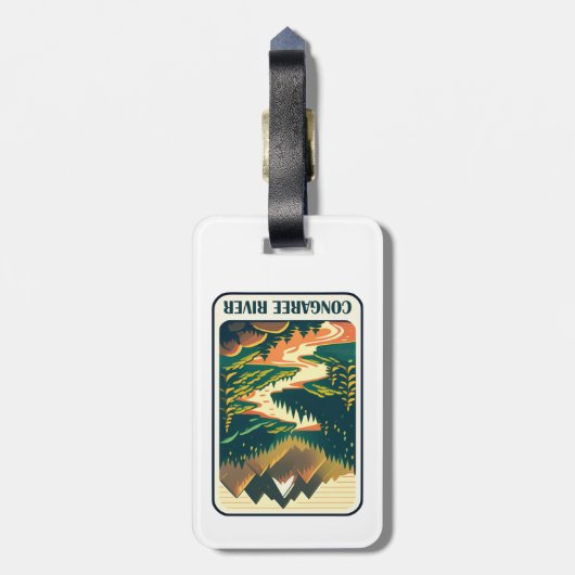 Congaree River South Carolina Kleuren Bagagelabel (Achterkant verticaal)