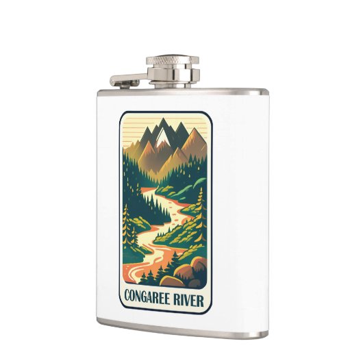 Congaree River South Carolina Kleuren Heupfles (Links)