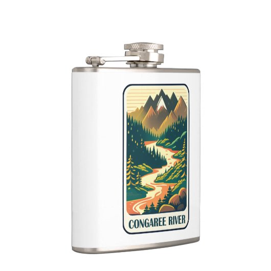 Congaree River South Carolina Kleuren Heupfles (Rechts)