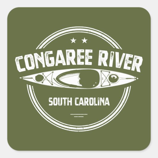 Congaree South Carolina Kayaking Vierkante Sticker (Voorkant)