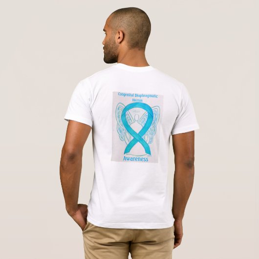 Congenitaal diaphragmatic Hernia CDH Awareness T-s T-shirt (Achterkant volledig)