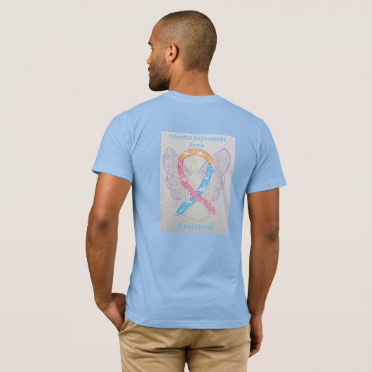 Congenitaal diaphragmatic Hernia CDH Awareness T-s T-shirt (Achterkant volledig)