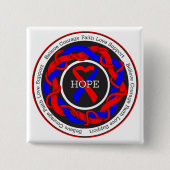 Congenitaal hart beschermt het met elkaar verbonde vierkante button 5,1 cm (Voorkant)