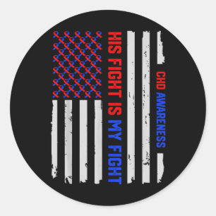 Congenitaal hartafwijking CHD Awareness Shirt T-sh Ronde Sticker
