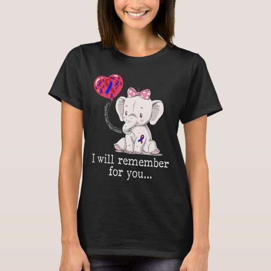 Congenital Heart Disease Awareness Elephant  T-shirt (Voorkant)