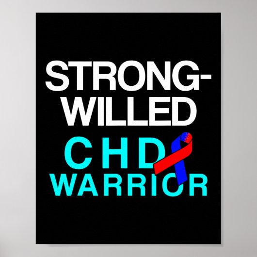 Congenital Heart Disease Defect Survivor Chd Warri Poster (Voorkant)