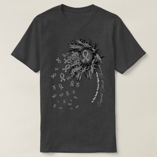 Congenitale cataracten Bewustzijn zonnebloem niema T-shirt (Design voorkant)