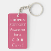 Congenitale diaphragmatica Hernia Awareness Sleute Sleutelhanger (achterkant)