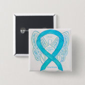 Congenitale diaphragmatica Hernia CDH Awareness Pi Vierkante Button 5,1 Cm (Voorkant /achterkant)