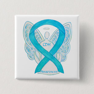 Congenitale diaphragmatica Hernia CDH Awareness Pi Vierkante Button 5,1 Cm