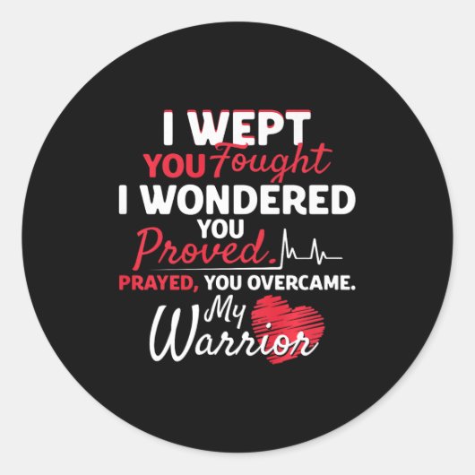 Congenitale Heart Defect Warrior CHD Awareness App Ronde Sticker (Voorkant)